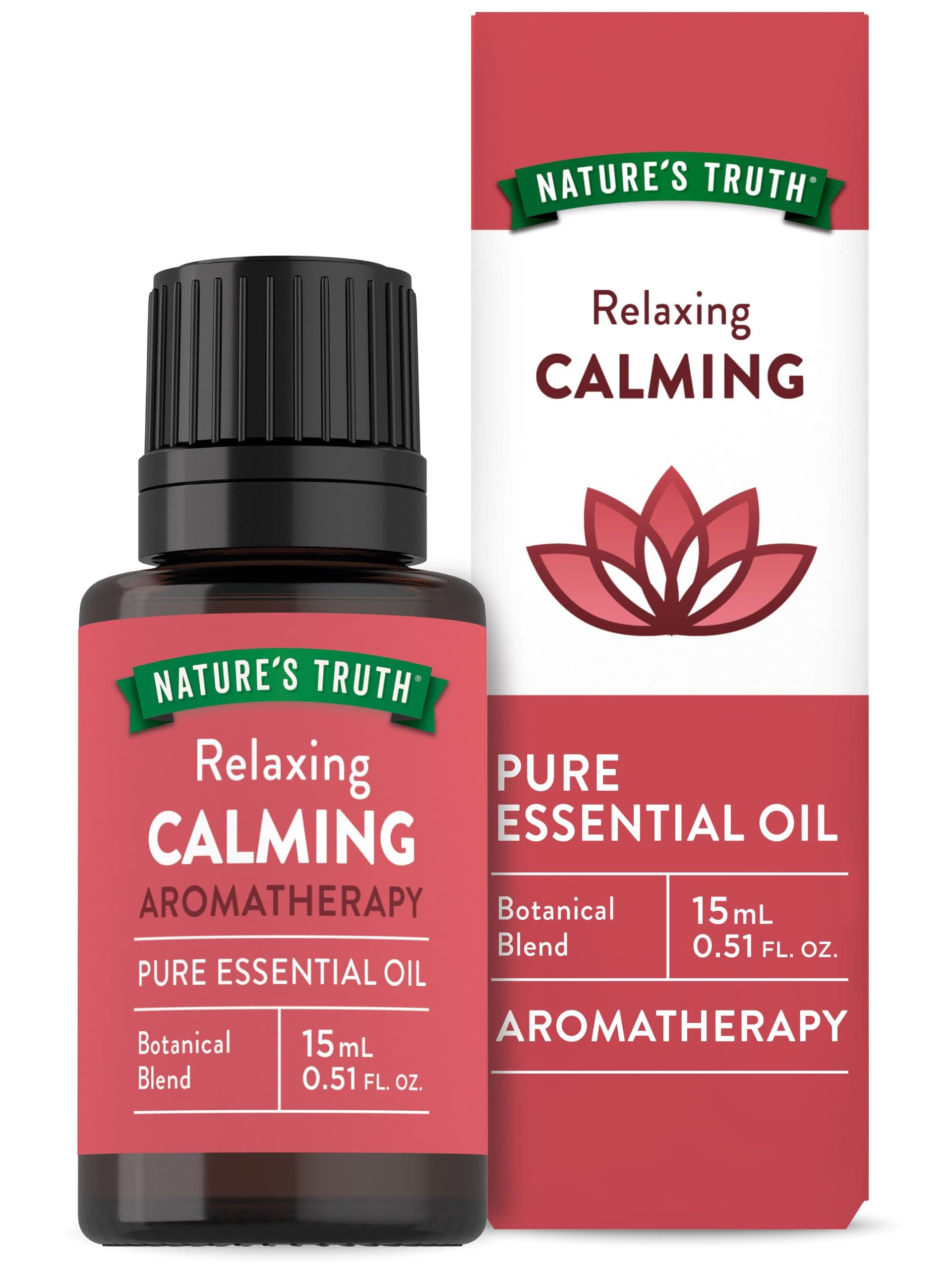 Nature's Truth Calming Pure Essential Oil | 15 mL | for Diffusers and Aromatherapy | Plant Based, Non-GMO & Gluten Free