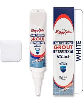 Tile Grout, Repair Kit, Restore & Renew Tile Joints Line, Fast Drying Grout Paint Squeeze Tube for Bathroom Shower Kitchen Floor, Waterproof (8.8 oz, White)