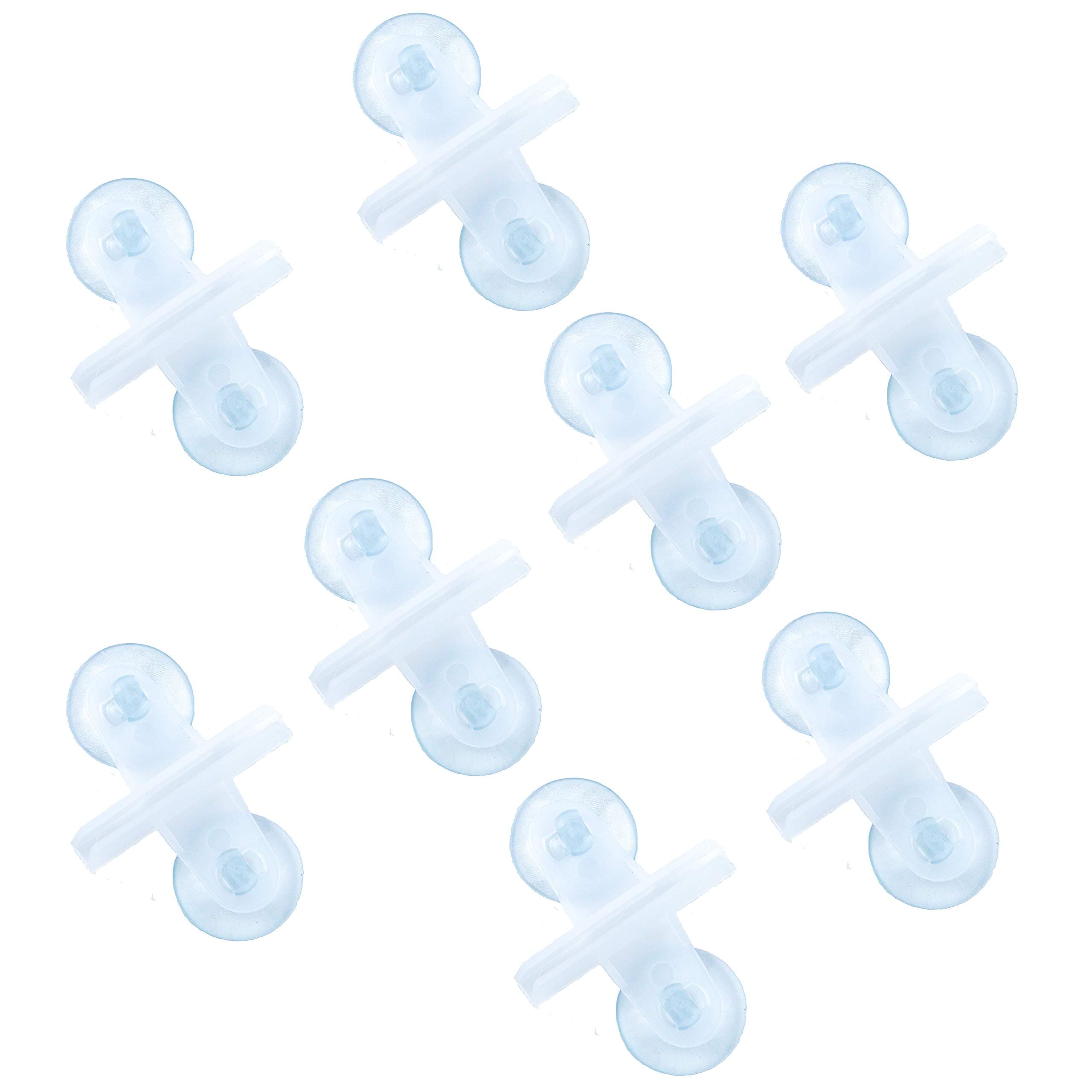 AQUA KT 8 PCS Divider Plastic Sheet Holder Suction Cups Clear for Aquarium Landscaping Fish Tank