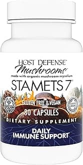 Host Defense Stamets 7-7 Species Blend - Mushroom Supplement for Immune Support - Includes Royal Sun Blazei, Cordyceps, Reishi, Maitake, Lion's Mane, Chaga & Mesima - 30 Capsules (15 Servings)*