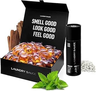 Luxury Scented Laundry Detergent Pods & Scent Booster Bundle (Australian Sandalwood), Premium Laundry Washing Pods with High-End, Sophisticated Fragrances, Dye Free & HE Compatible