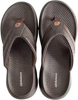 LifeBalance Comfortable Foot Massage Slipper with Arch Support for Pain Relief, Orthopedic Slippers