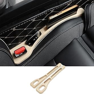 2Pcs Car Seat Gap Anti-leak Stopper Strip Side Seam Car Gap Filler Plug Filler Pad With Slot, Compatible with Renault Kadjar Captur/Kaptur,3-Beige