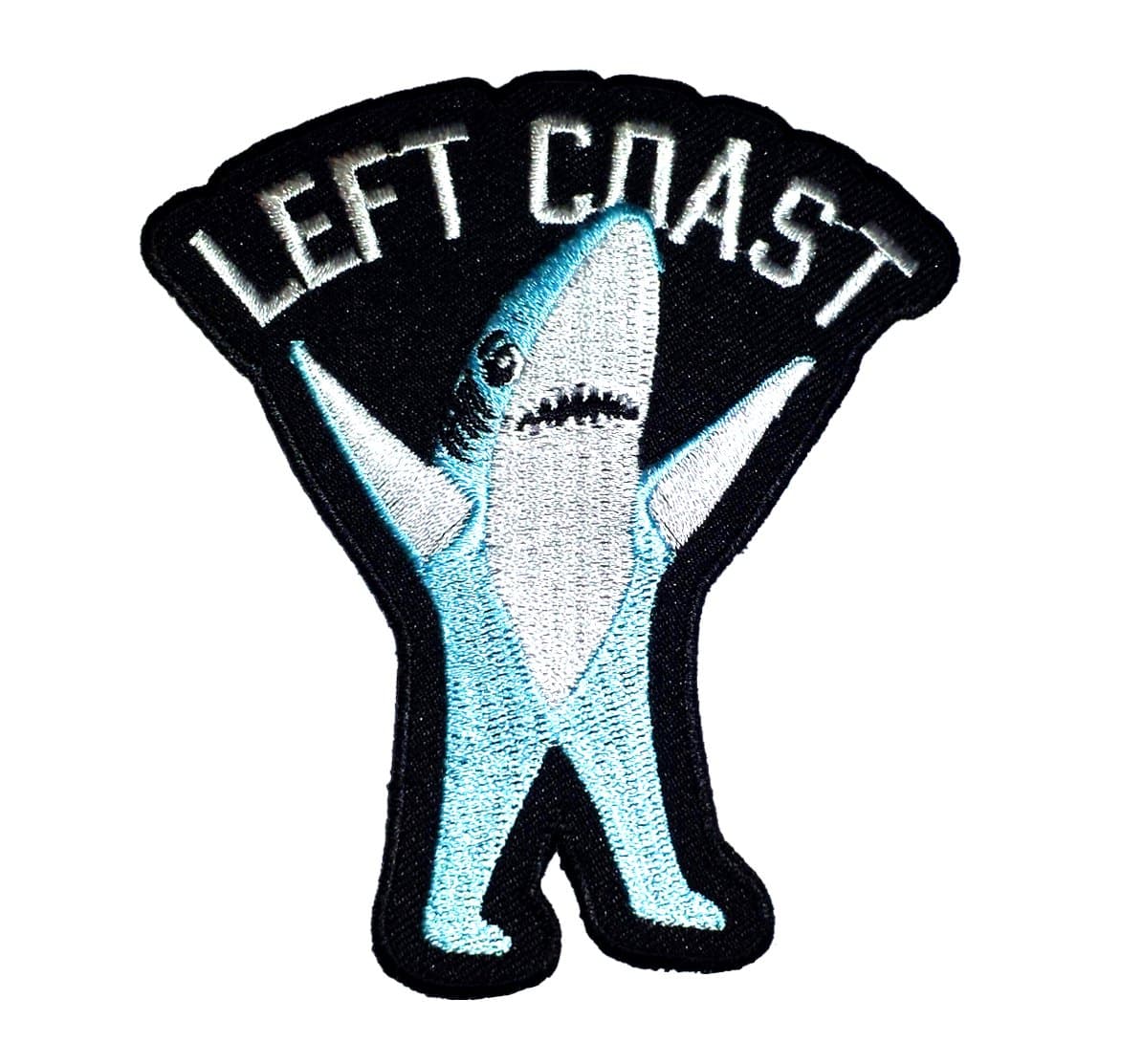 Left Coast Shark Iron-On Patch