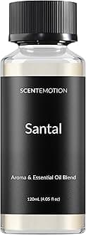 SCENTEMOTION Santal Essential Oils for Diffuser | Aromatherapy Fragrance Oil with Notes of Sandalwood, Musk, & Papyrus | Luxury Scent Oil | 4.05 fl oz, 120ml