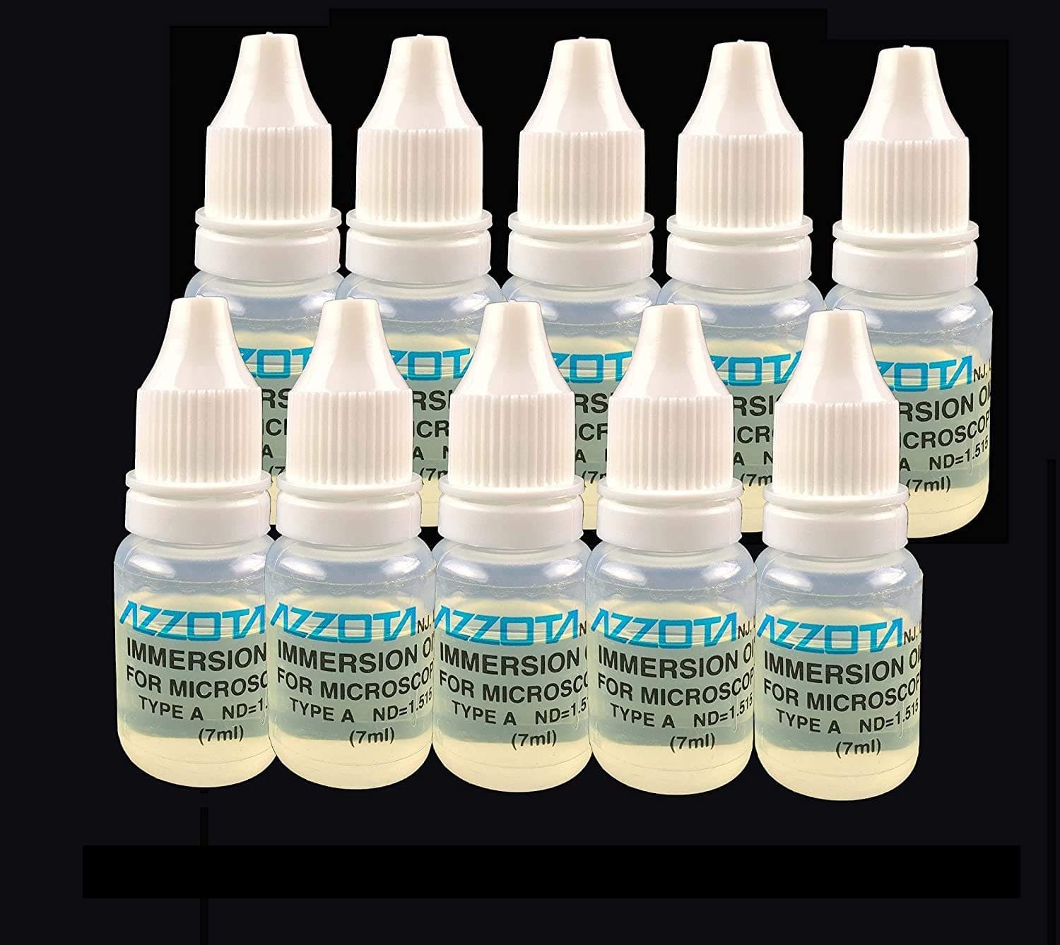 Immersion Oil for Microscopes, Type A - 7ml each (10 Bottles)