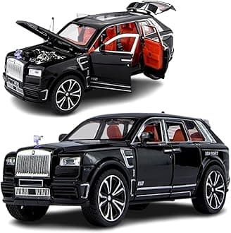 Big Size Rolls-Royce Cullinan Model Car Exclusive Alloy Metal Pull Back Die-cast Car Toy car with Openable Doors & Light, Music Gifts Toys for Kids (1:32 Scale)(Multi Color)