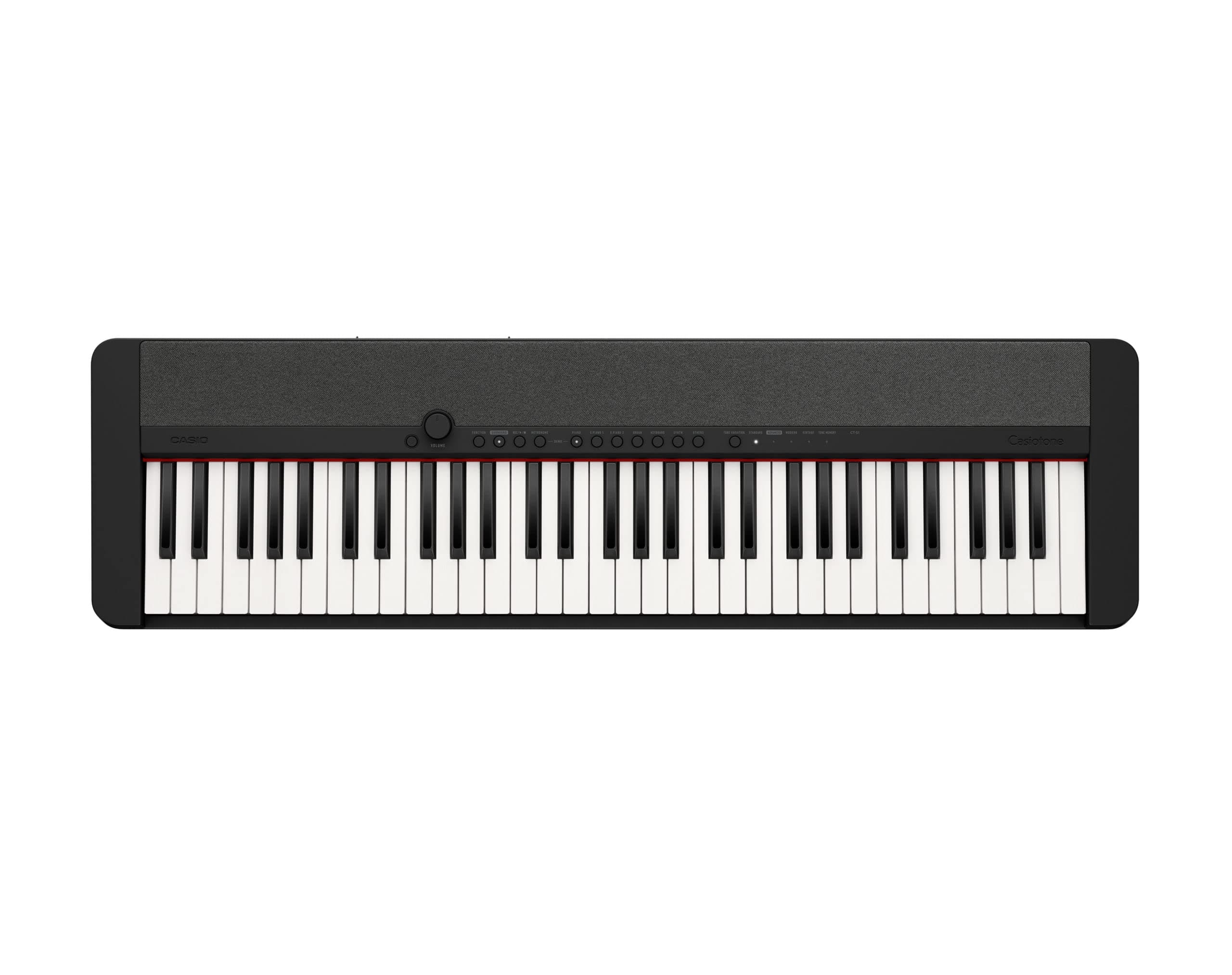Casiotone CT-S1 – 61-Key Touch-Sensitive Retro Keyboard | Sleek, Portable Design for Beginners to Pros | Stereo Grand Piano + 60 AiX Tones | USB-MIDI Connectivity | Black