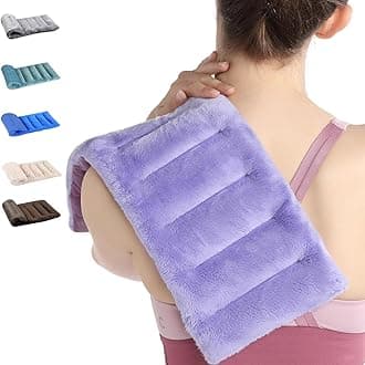 SuzziPad Microwave Heating Pad for Pain Relief, 8 x 17" Multipurpose Heating Pads for Cramps, Muscle Ache, Joints, Back Pain, Neck, Shoulder, Microwavable Heat Pack Moist Heat, Warm Compress, Purple