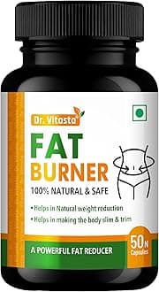 Dr. Vitasta Fat Burner Capsules, 100% Natural, 50N, for Weight Reduction and Slim Body