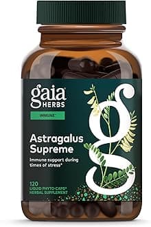 Gaia Herbs Astragalus Supreme - Immune & Antioxidant Support* - Herbal Supplement with Astragalus Root, Schisandra Berry & Ligustrum - 120 Vegan Liquid Phyto-Caps (60 Servings)