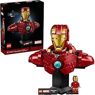 Marvel Iron Man MK4 Bust - Building Kit for Adults, Ages 18+ - Includes Iron Man Minifigure - Collectible Model for Super Hero Fans - Gift for Men and Women - 76327