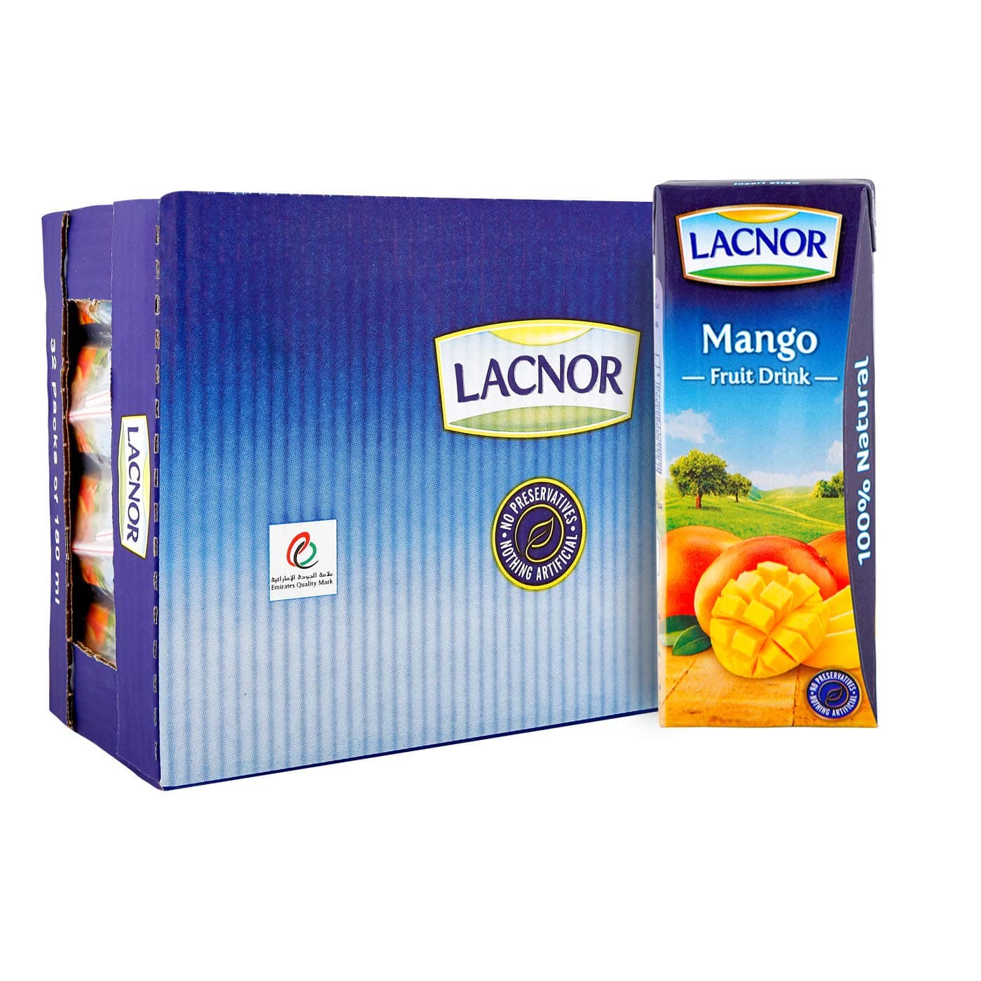 Lacnor Mango Fruit Drink, 32 X 180 ml