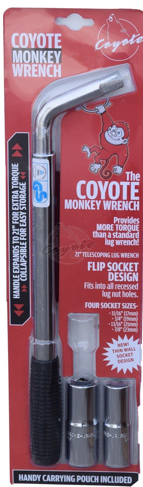 Coyote Monkey Wrench - Telescoping Lug Wrench - With Thin Wall Sockets