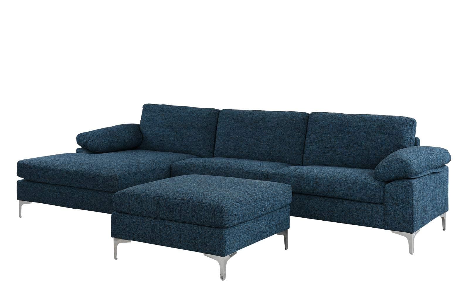 Divano Roma Large Sectional, Dark Blue