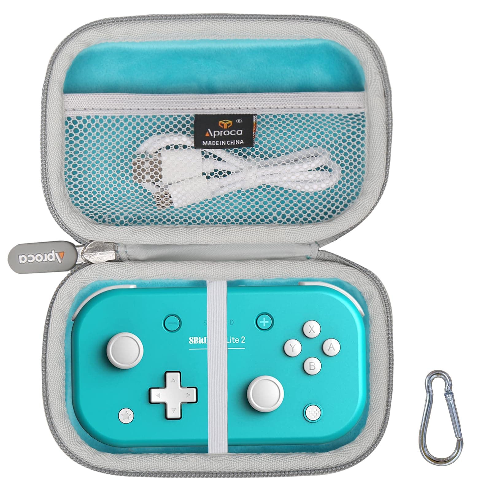 Blue Hard Travel Storage Case, for 8Bitdo Lite 2 Bluetooth Gamepad and Accessories