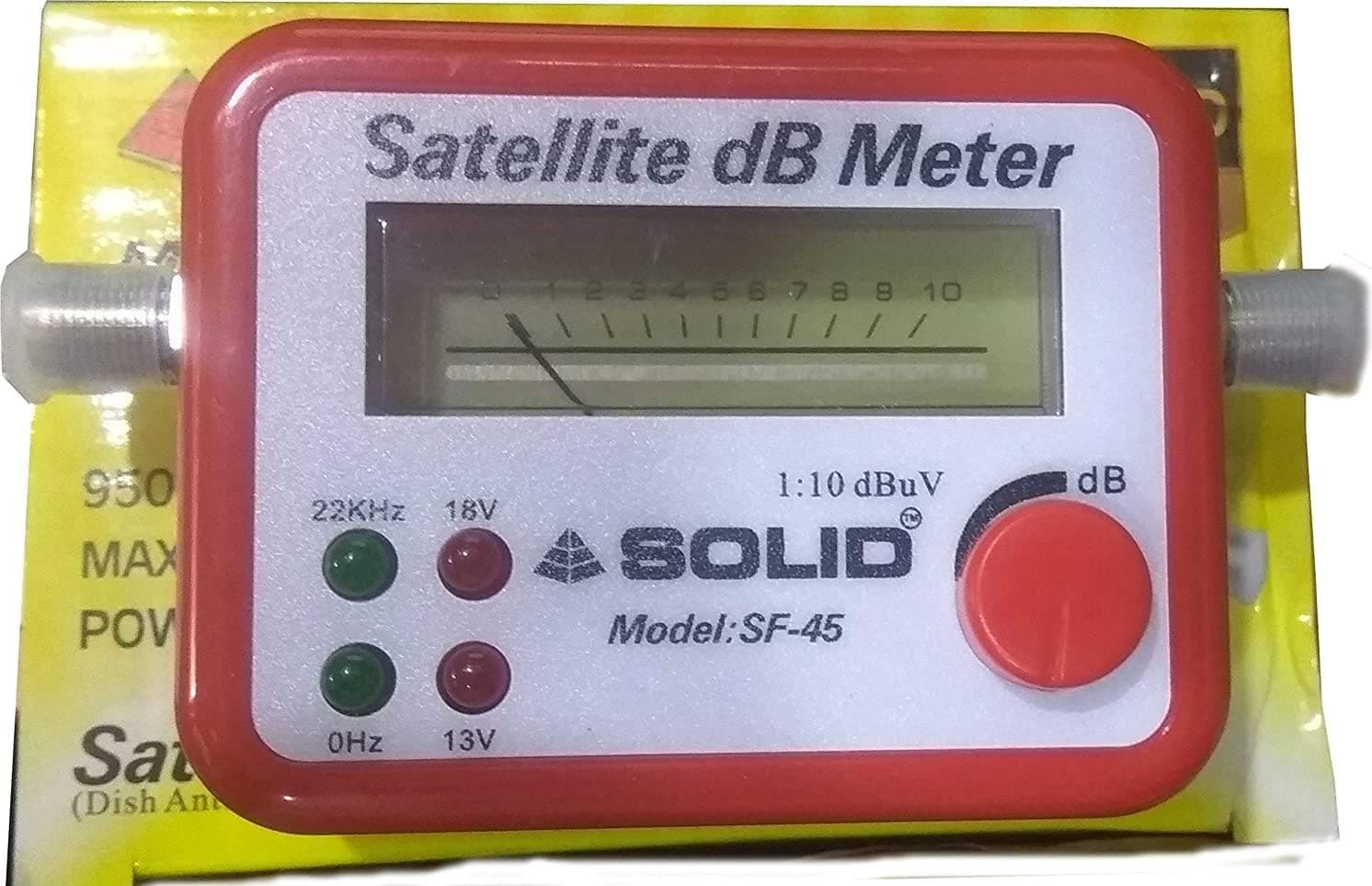 Inditrust Solid SF-45 Satellite Signal Finder dB Meter | Analog Signal Strength Meter for Full HD Dish TV Network Setup | Portable Satellite Dish Alignment Tool