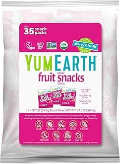 YumEarth, Organic Fruit Snacks, Tropical, 35 Snack Packs, 0.7 oz (19.8 g) Each