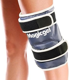 Ice Pack for Knee - Reusable Cold Wrap for Injuries - Soft Flexible Cooling for Icing Knees, Elbow, Calf, Wrist - Adjustable Wraparound Straps