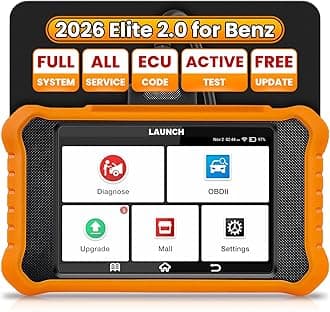 2026 LAUNCH Creader Elite V2.0 fit for Mercedes-Benz MB Sprinter Maybach Bi-Directional Scan Tool, OBD2 Scanner, Full System Diagnostic, All Reset Service, ECU Code, Auto Vin, Lifetime Free Update