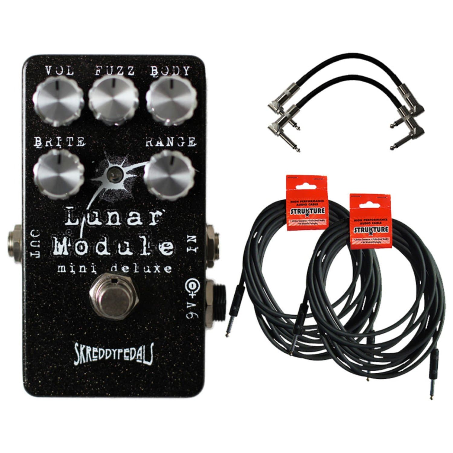 Lunar Module Mini Deluxe Pedal w/ 4 Guitar Cables