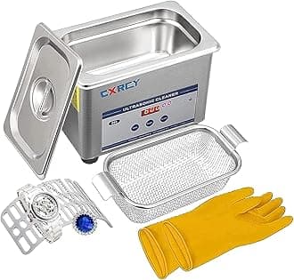 CXRCY 0.8L Ultrasonic Jewelry Cleaner Professional Cleaner Machine for Jewelry Eyeglasses Dental Instruments Rings Diamond Parts Circuit Board Watch