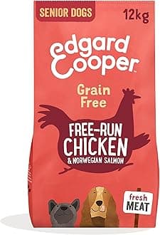 Edgard Cooper Senior Dry Dog Food (Chicken and Salmon, 12kg), Grain & Gluten Free, Hypoallergenic, Natural Ingredients & fresh meat, full of essential amino acids for healthy insides