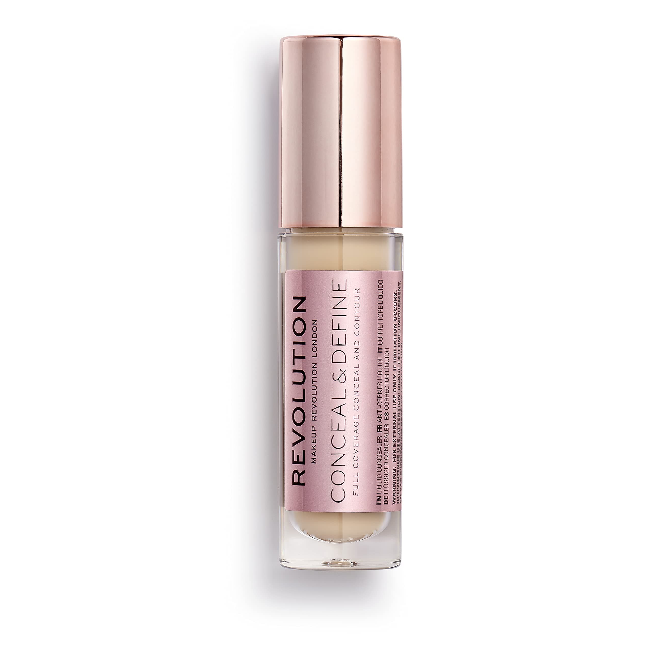 Makeup Revolution Conceal and Define Concealer, C6 Medium Beige, 3.4ml