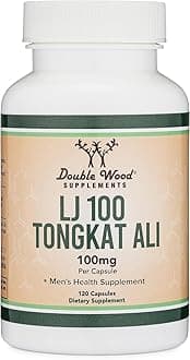 LJ100 Tongkat Ali for Men (120 Capsules) - Only Clinically Proven and Patented Men's Heath Supplement Tongkat Ali Formula (LJ100 Std to 40% Glycosaponins, 22% Eurypeptides)