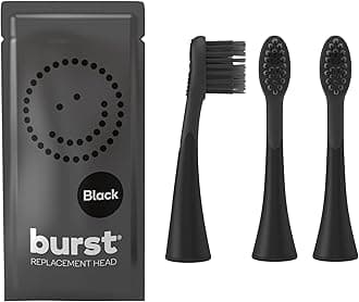 Genuine Replacement Heads for Original Sonic Electric Toothbrush (Black/3 Pack) | Ultra Soft Bristles for a Deep Clean | Stain & Plaque Removal