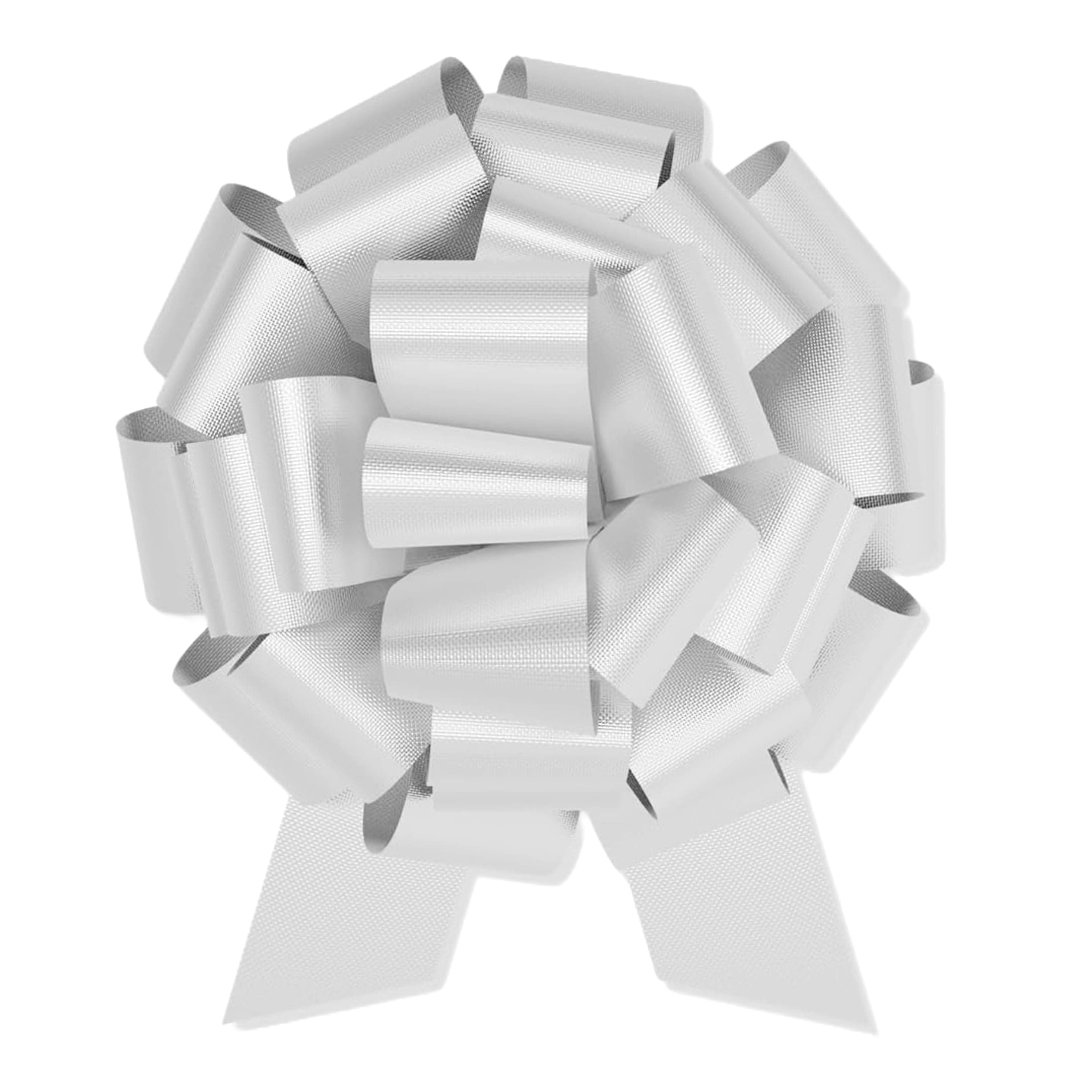 InstaBows Beautiful Extra Large White 12" Pull Bow - Perfect Big Bow for Weddings & Large Gifts - Ideal for Bridal Showers, Wedding Gifts & Birthdays - Stand Out with Style (White)