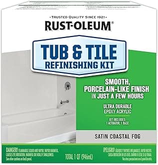 Rust-Oleum 385280 Tub And Tile Refinishing 2-Part Kit, Satin Coastal Fog
