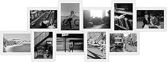 Jerry & Maggie picture frames 4x6 collage, 10 Opening picture frames 4x6 multiple photos Selfie Gallery Collage, Wall Hanging For 6x4 Photos (White)