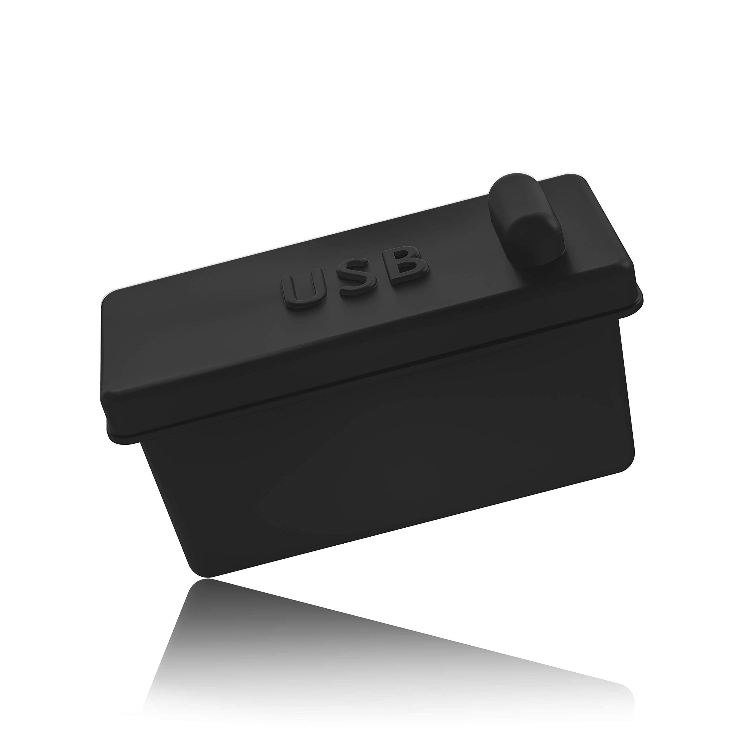 innoGadgets 20x USB Dust Plug Compatible with Desktop PC, Laptop, MacBook and Much More | Female USB-A Port Cover Anti dust Cap Protection | Black