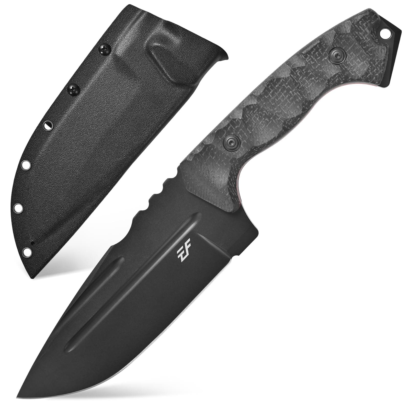 EF154 Fixed Blade Knife Nitro-V Stainless Steel Blade Micarta Handle Full Tang EDC Straight Knife for Outdoor Working Camping