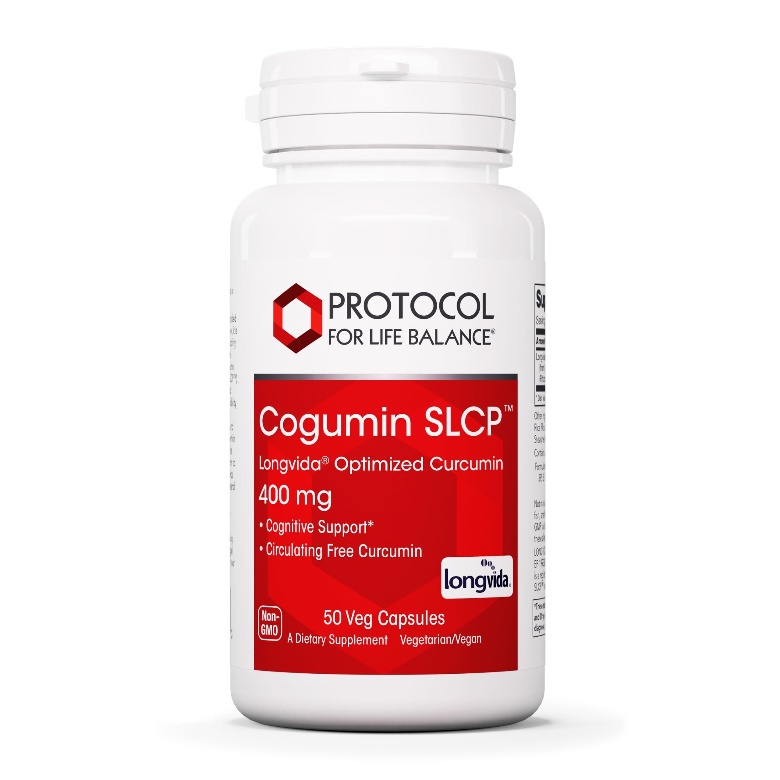 Cogumin SLCP Longvida Optimised Curcumin 400 mg - Cognitive Support, Brain Health, Optimum Pain Relief, Joint and Heart Health Support, Anti-Inflammatory - 50 Veg Capsules