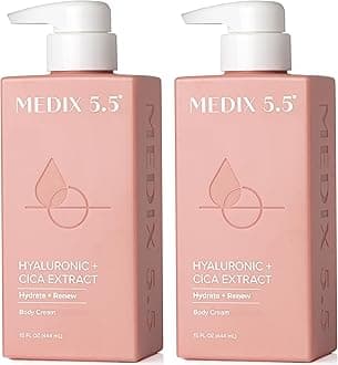 Medix 5.5 Hyaluronic Acid Cream W/Bulgarian Rose For Face & Body Intense Hydrating Cream For Wrinkles & Fine Lines Anti Aging Cream W/Goji Berry Green Tea Vitamin E Two - 15 Ounce Multi