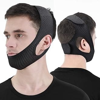 Vosaro Chin Straps for Snoring, Anti Snoring Chin Strap Devices, Jaw Strap for Sleeping with Men Women Closer, Soft Adjustable and Breathable for User Keep Closed While Sleeping for Snorers