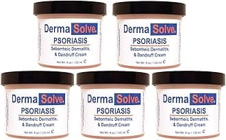 - Dermasolve Psoriasis, Seborrheic Dermatitis and Dandruff Cream Formulated to Treat Itchy Skin & Prevent Future Flares to Provide Soothing Moisturizing Relief. (4.0 oz.) 5-Pack