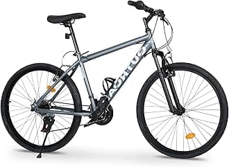 Outroad 26 Inch Mountain Bike, 21-Speed/High-Carbon Steel/Aviation Grade Frame, Dual Disc/V Brake, Adjustable Ergonomic Seat Bycycle for Men Women Adult, Quick Assembly in 20 Minutes