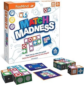 Match Madness Board Game, Visual Recognition Matching Board Game, Family Puzzle Game to Develop Kids Problem Solving Skills