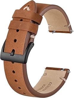 Distressed Leather Watch Strap, Watch Replacement Bands for Men, Quick Release Spring Bars, Band Width 18mm 19mm 20mm 22mm 24mm