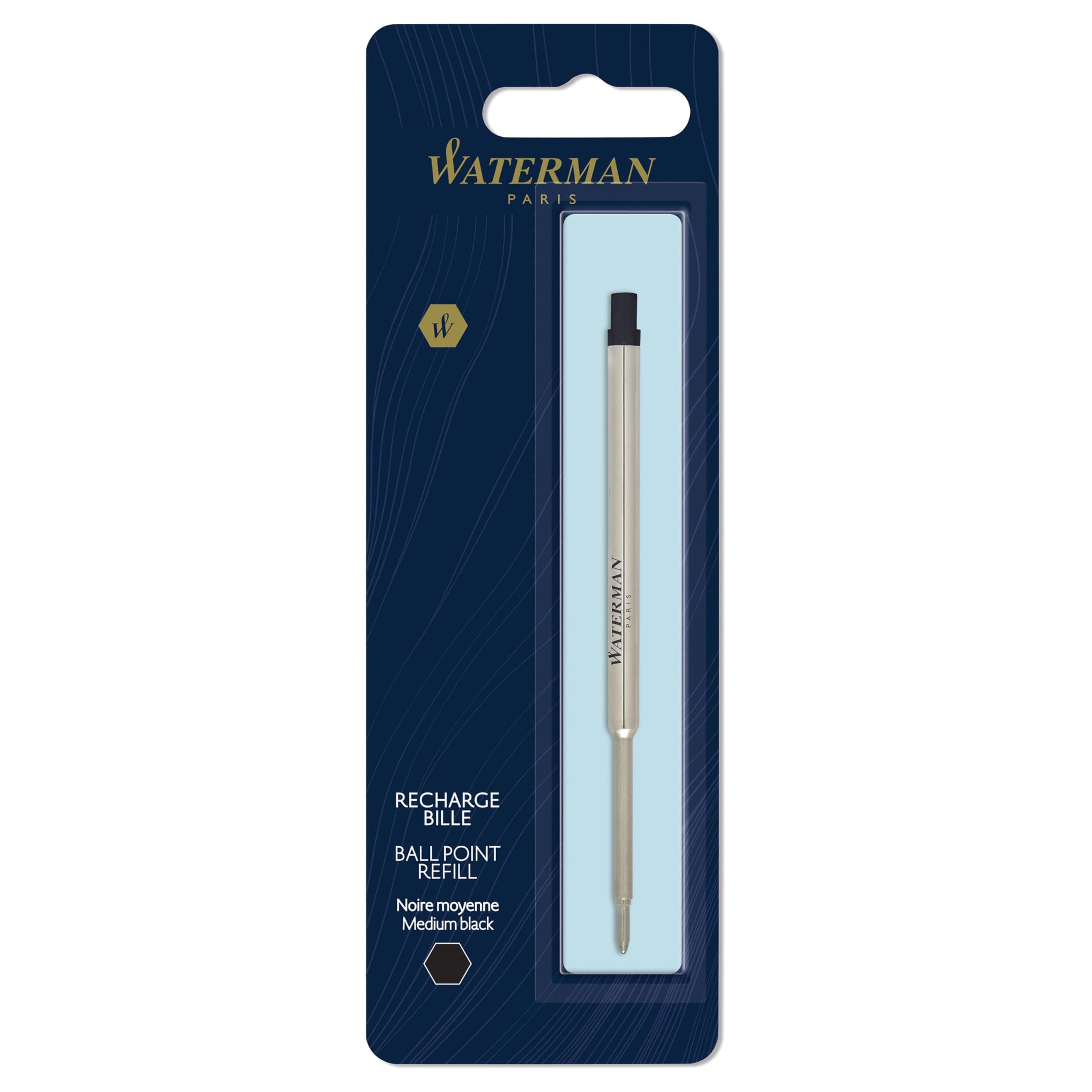 Waterman Ballpoint Pen Refill | Medium Point | Black Ink | 1 Count