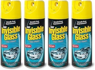 Invisible Glass91163-4PK Premium Glass and Window Cleaner for Auto and Home Cleans Glass, Windows, Windshields, Navigation Screens, and More, Streak-Free, Ammonia-Free, Tint-Safe, 15 Oz, Pack of 4