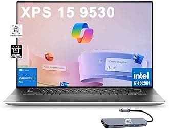 DellXPS 15 9530 Business Laptop (15.6" FHD+, Intel 10-Core i7-13620H (Beat i9-12900H), 64GB DDR5 RAM, 4TB SSD), Backlit, Fingerprint, Thunderbolt 4, IST HUB, Wi-Fi 6, Win 11 Pro w/AI Copilot, Silver