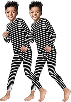 ROCKY Thermal Underwear for Kids, Boys 2 Pack Thermals, Long Johns Underwear, Base Layer for Cold Weather/Skiing - Pack of 2