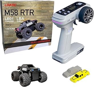 LDARC 1:58 Scale Mini RC Car RTR 2.4GHz Desktop Monster Truck Hobby Grade Rem...
