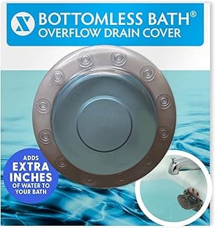 SlipX Solutions Bottomless Bath, Essential Overflow Drain Cover for Bathtub, Best Bath Accessories for Women, Adds Inches of Water to Your Tub for Deeper Soak, 4" Diameter, Bronze