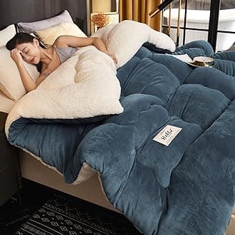 Cozy Thicker Warmth Quilt Comforter, Soft Super Thick Winter Warm Blanket Artificial Lamb Cashmere Weighted Blankets for Beds,cowboy,220 * 240cm 5 kg [Energy Class A]
