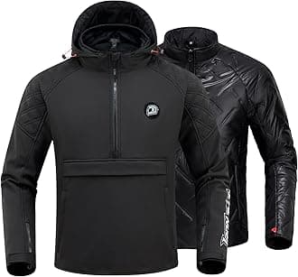 IRON JIA'S Motorcycle Jacket, CE Certified, 3-in-1 Windproof Riding Hoodie, All Season Jacket with Removable Liner XL
